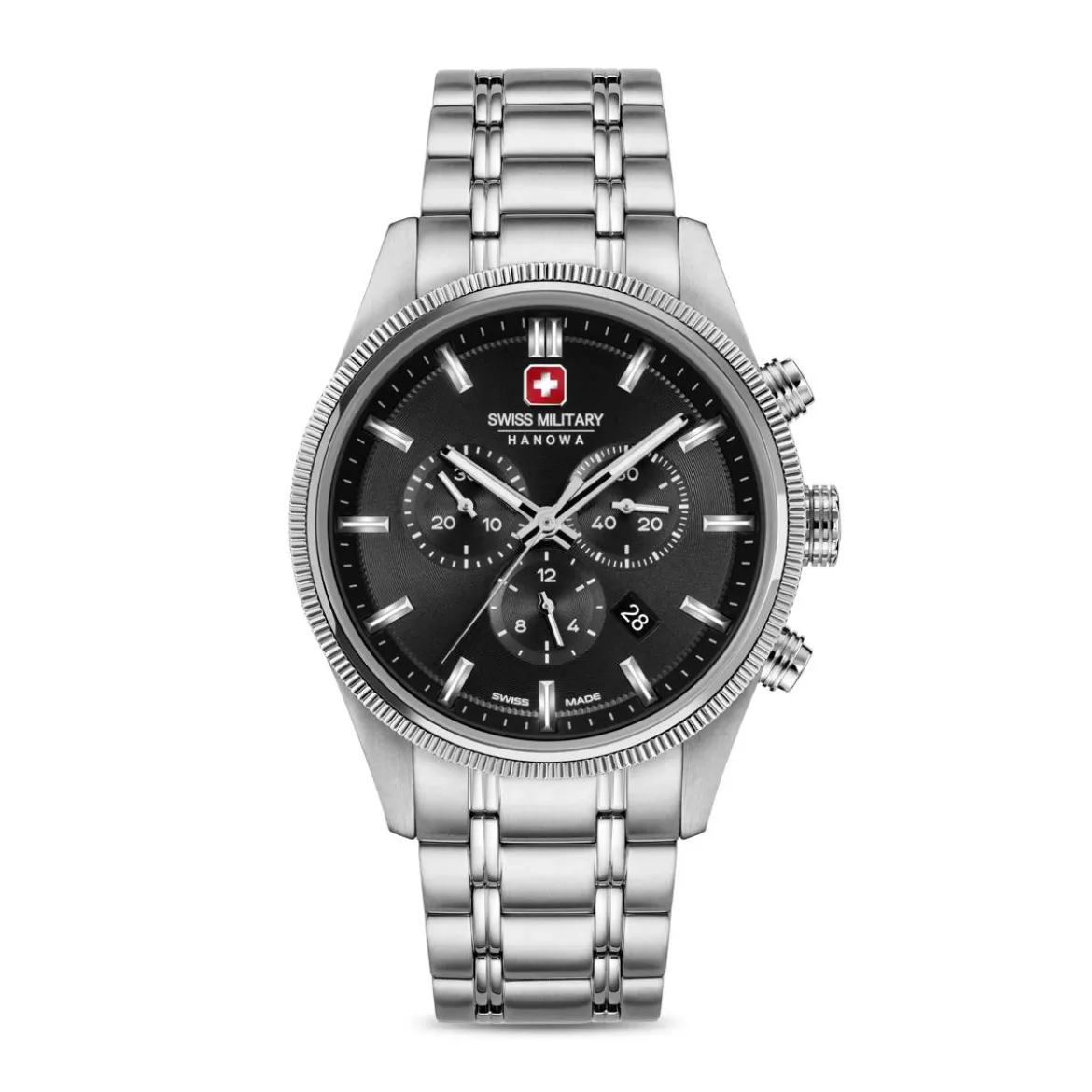 Swiss Military Hanowa Quarzuhr Airman First Class silber Chronograph