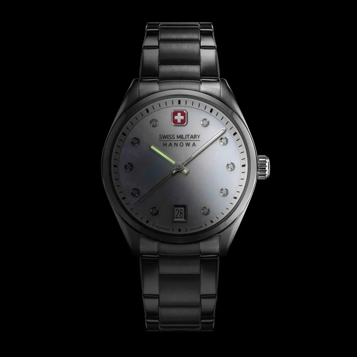 Swiss Military Hanowa Quarzuhr Roadrunner Lady Sparkle silber Quarzuhr