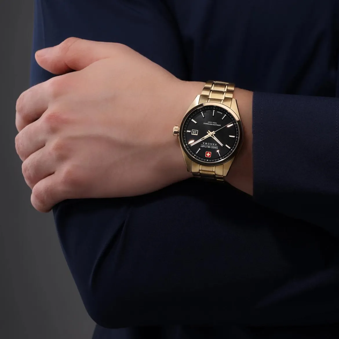 Swiss Military Hanowa Quarzuhr Pioneer gold Quarzuhr