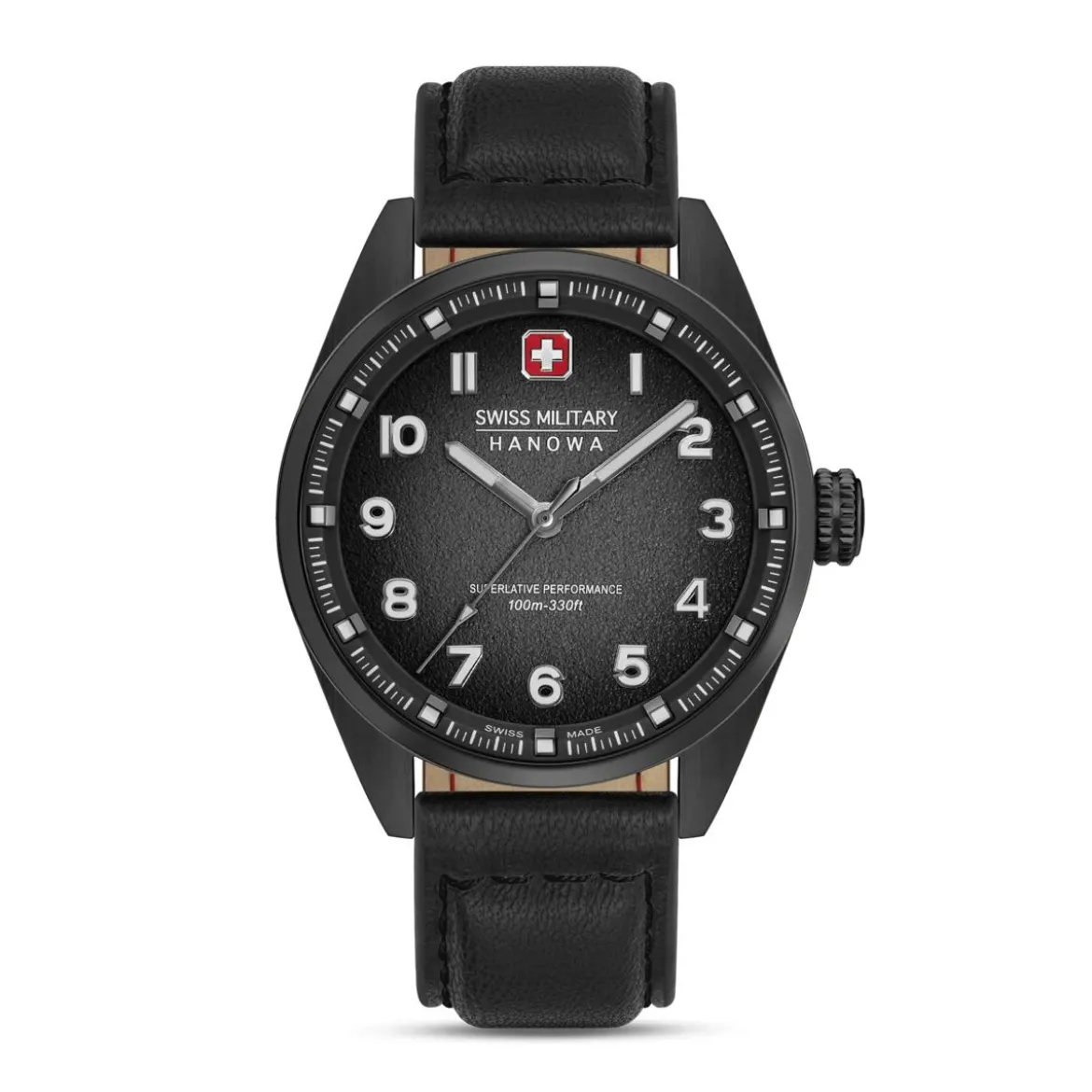 Swiss Military Hanowa Quarzuhr Greyhound schwarz Quarzuhr
