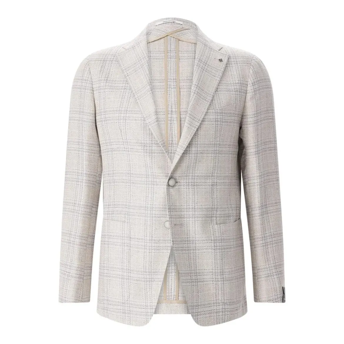 Tagliatore Karriertes Sakko beige Anzugjacke