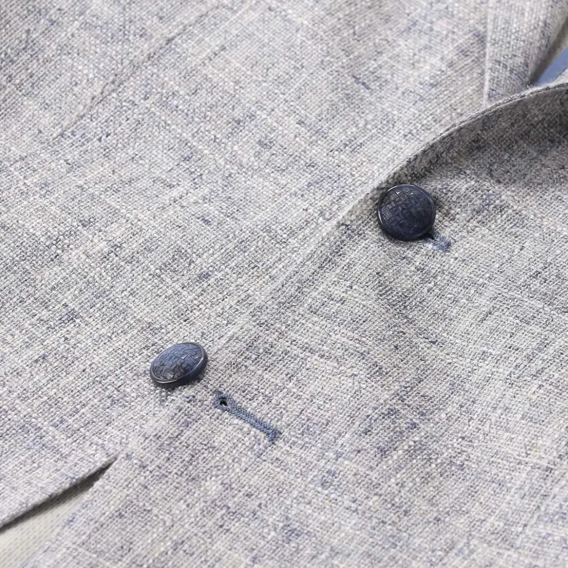 Tagliatore Sakko aus hochwertigem Strick blau Anzugjacke