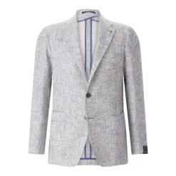 Tagliatore Sakko aus hochwertigem Strick blau Anzugjacke