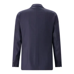 Tagliatore Sakko aus Seide blau Anzugjacke