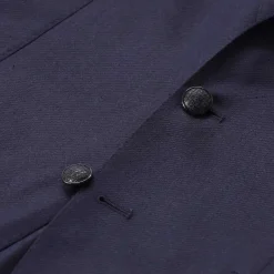 Tagliatore Sakko aus Seide blau Anzugjacke