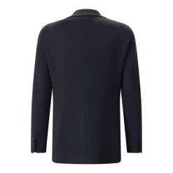 Tagliatore Stricksakko aus Wollmix blau Anzugjacke
