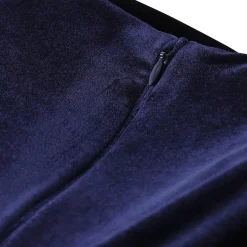 Talbot Runhof Abendkleid aus Samt blau Maxikleid