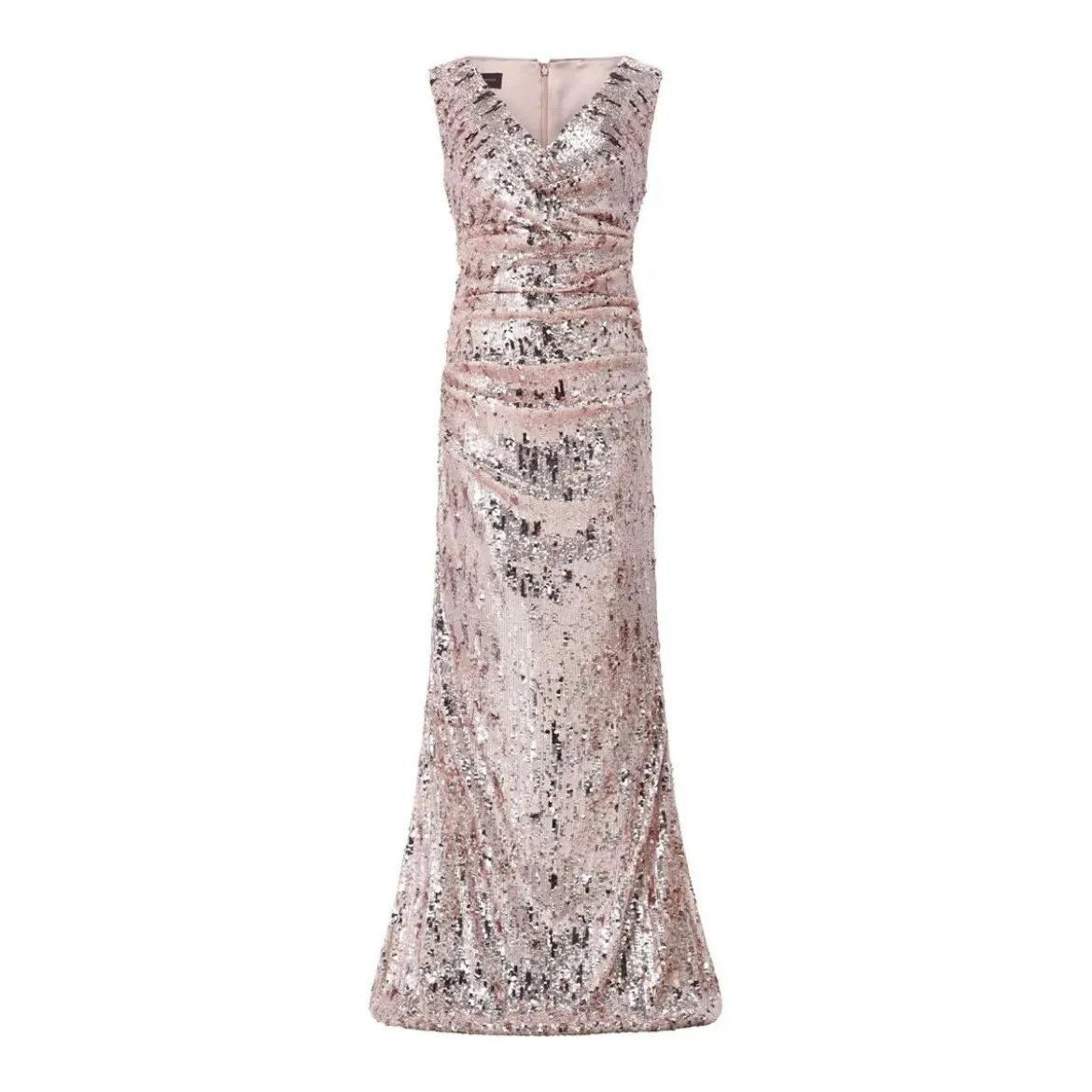 Talbot Runhof Abendkleid mit Pailletten pink Abendkleid