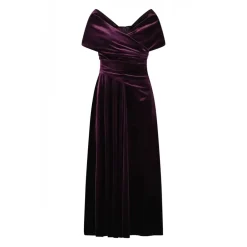 Talbot Runhof Abenkleid in Samt lila Abendkleid