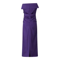 Talbot Runhof Drapiertes Abendkleid lila Maxikleid