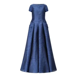 Talbot Runhof Langes Abendkleid blau Abendkleid