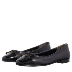 Tory Burch Cap-Toe Ballet Perfect Black/Perfect Black Ballerinas