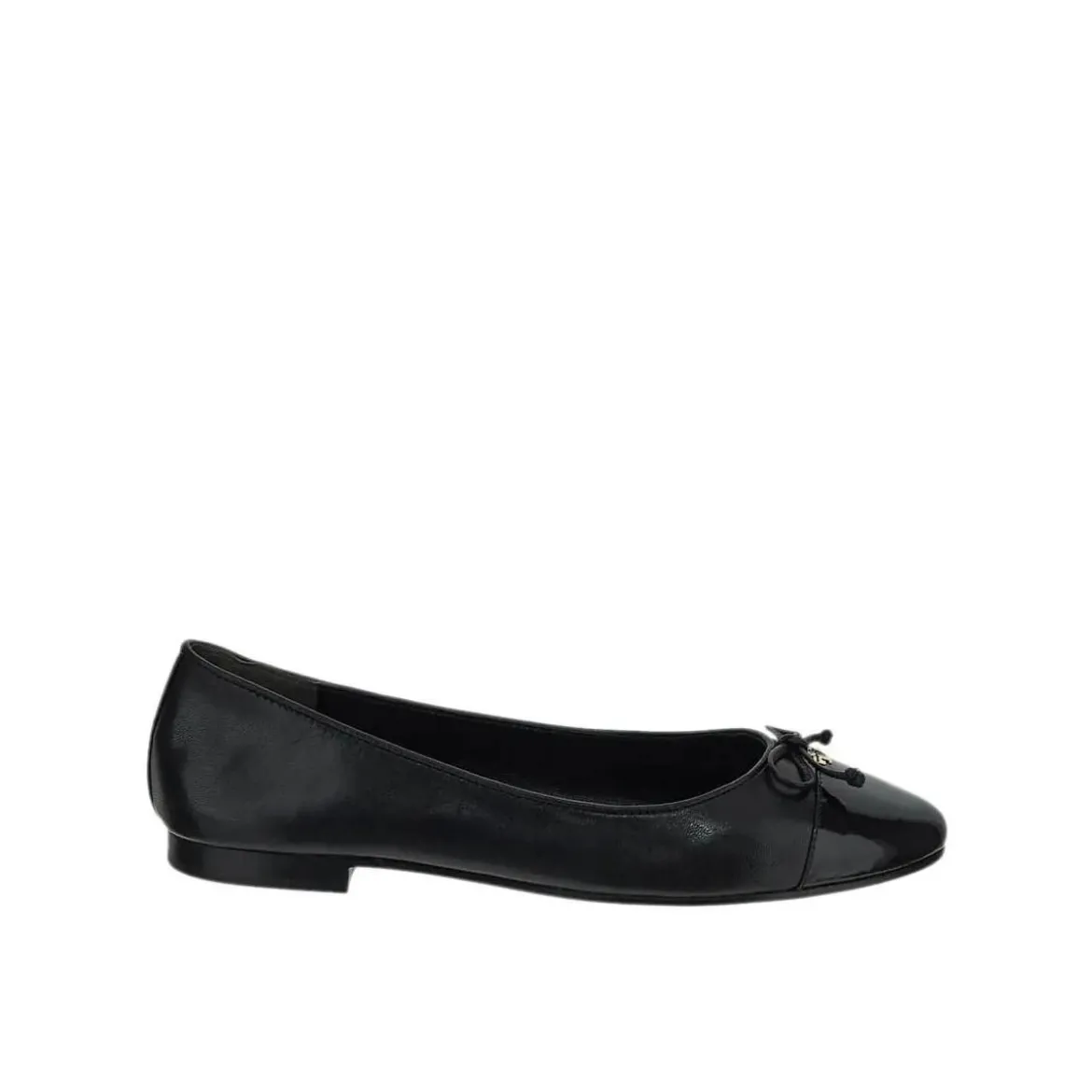Tory Burch Cap-Toe Ballet Perfect Black/Perfect Black Ballerinas
