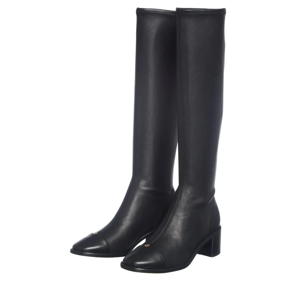 Tory Burch Cap-Toe Knee High Boot 55Mm Perfect Black Stiefel