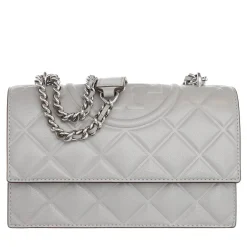 Tory Burch Fleming Small Convertible Shoulder Bag Gray Schultertasche