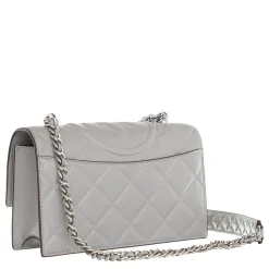 Tory Burch Fleming Small Convertible Shoulder Bag Gray Schultertasche