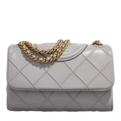Tory Burch Fleming Soft Small Convertible Shoulder Bag Bay Gray Crossbody Bag