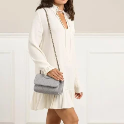 Tory Burch Fleming Soft Small Convertible Shoulder Bag Bay Gray Crossbody Bag