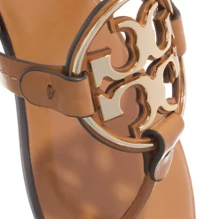 Tory Burch Metal Miller Walnut / Gold Flip Flops