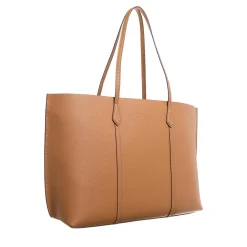 Tory Burch Structured Brown Leather Tote With Refined Details Brown Shopper
