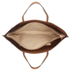Tory Burch Structured Brown Leather Tote With Refined Details Brown Shopper