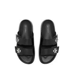 Tory Burch T Lock Sport Slide Perfect Black Sandalen