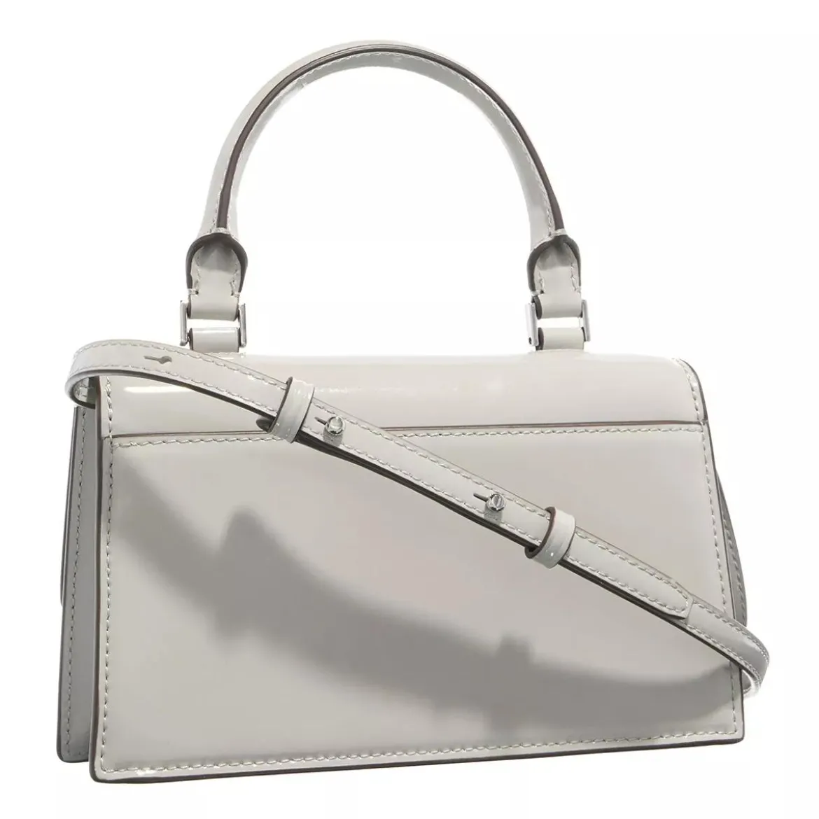 Tory Burch Trend Spazzolato Mini Top-Handle Bag Cloud Gray Satchel