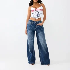 True Religion - Baggy Jeans- Lockere Passform- Dunkle Waschung blau Jeans