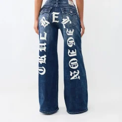 True Religion - Baggy Jeans- Lockere Passform- Dunkle Waschung blau Jeans