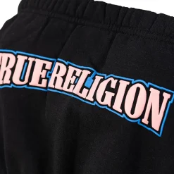 True Religion - Bandeau-Top- Puff-Print- Weiche Fleeceinnensei schwarz Top