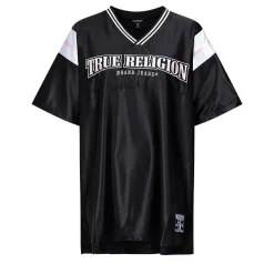 True Religion - Besticktes Longshirt- Wird als Kleid getragen- schwarz Maxikleid