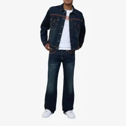 True Religion BILLY SUPER FLATLOCK FLP 34IN dunkel-blau Jeans