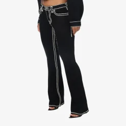 True Religion - Bootcut- Mid Rise- Ausgestelltes Bein- Superschwarz Bootcut-Jeans