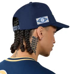 True Religion - Cap mit Collgege-Spirit- Markater Schriftzug au blau Hut