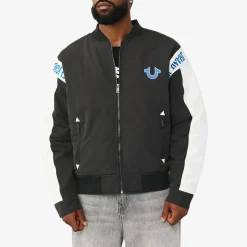 True Religion - Chopper Jacke- Gestickte und bedruckte Logos-multicolor Daunenjacke