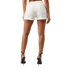 True Religion - Elastischer Bund- Weiche Haptik- Umgeschlagend hellbeige Shorts