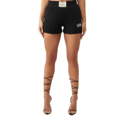 True Religion - Elastischer Bund- Weiche Haptik- Umgeschlagend schwarz Shorts
