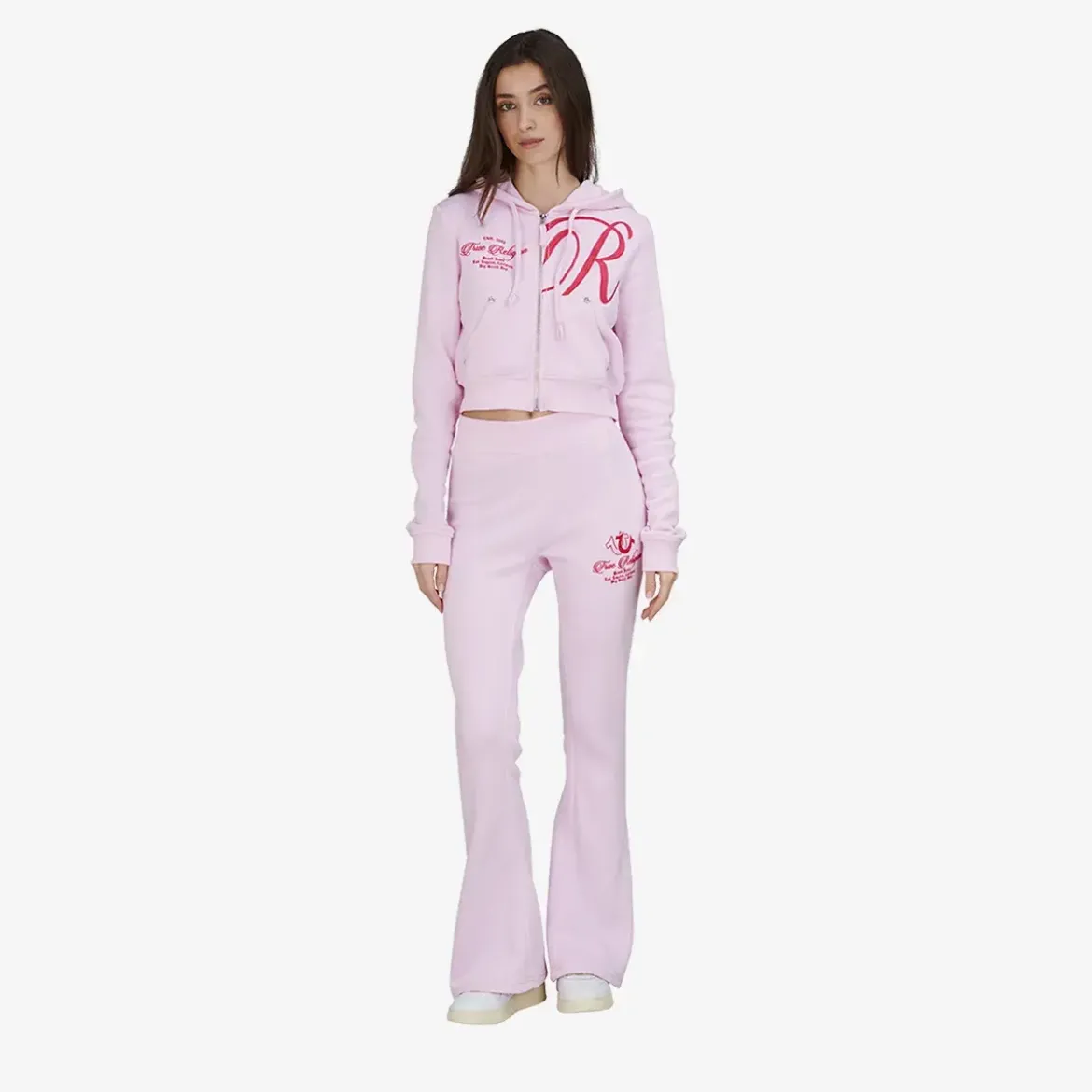 True Religion Flare Sweatpants rosa Jogginghose