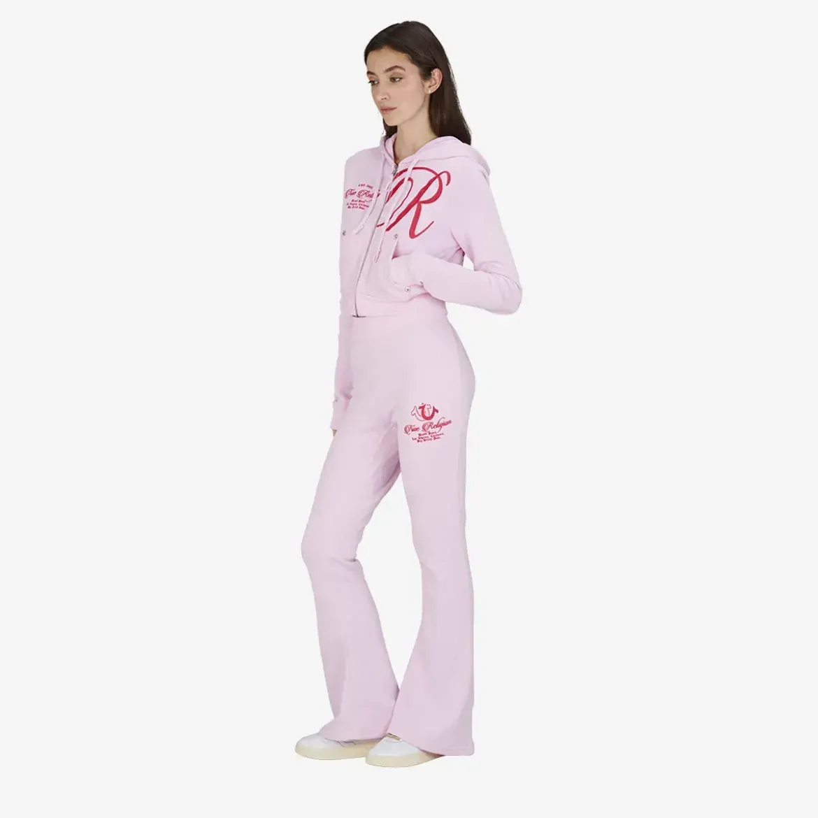 True Religion Flare Sweatpants rosa Jogginghose