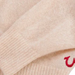 True Religion - Gerader Schnitt- Rippbündchen an den Ärmeln- Ü beige