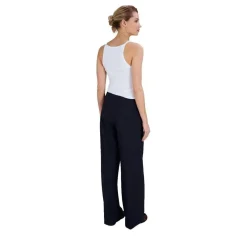 True Religion - Gerades Bein- Buntfalte- Bügelfalte- Unifarbe blau Hose