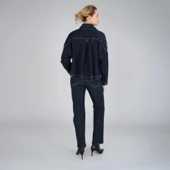 True Religion - Hohe Leibhöhe- Gearde Bein- 5-Pocket-Style- R dunkel-blau Jeans