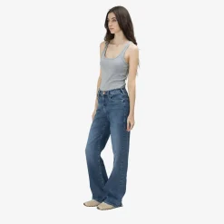 True Religion - Hohe Leibhöhe- Weites Bein- 5-Pocket-Style- Z blau Jeans