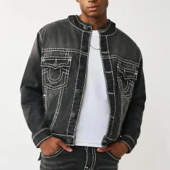 True Religion Jeansjacke schwarz Jeansjacke