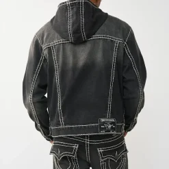 True Religion Jeansjacke schwarz Jeansjacke