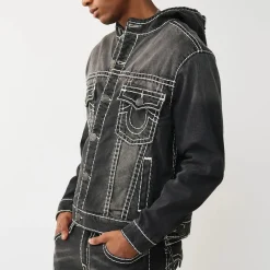 True Religion Jeansjacke schwarz Jeansjacke