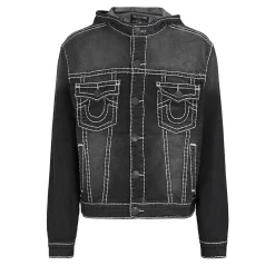 True Religion Jeansjacke schwarz Jeansjacke