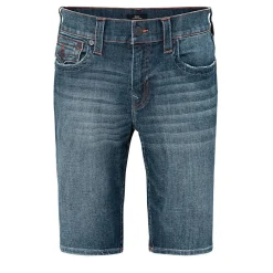 True Religion - Jeansshorts- Lässiger Schnitt- Buddha-Motiv au blau Jeansshorts