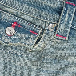 True Religion - Jeansshorts- Used-Optik- Tiefsitzender Bund-hell-blau Jeansshorts