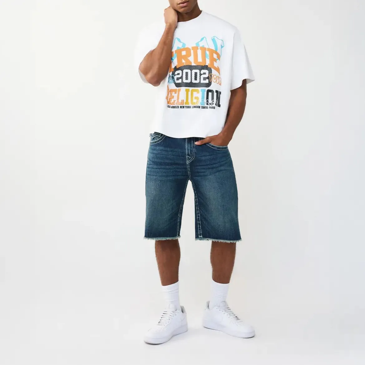 True Religion Jeansshorts VINNY hell-blau Jeansshorts